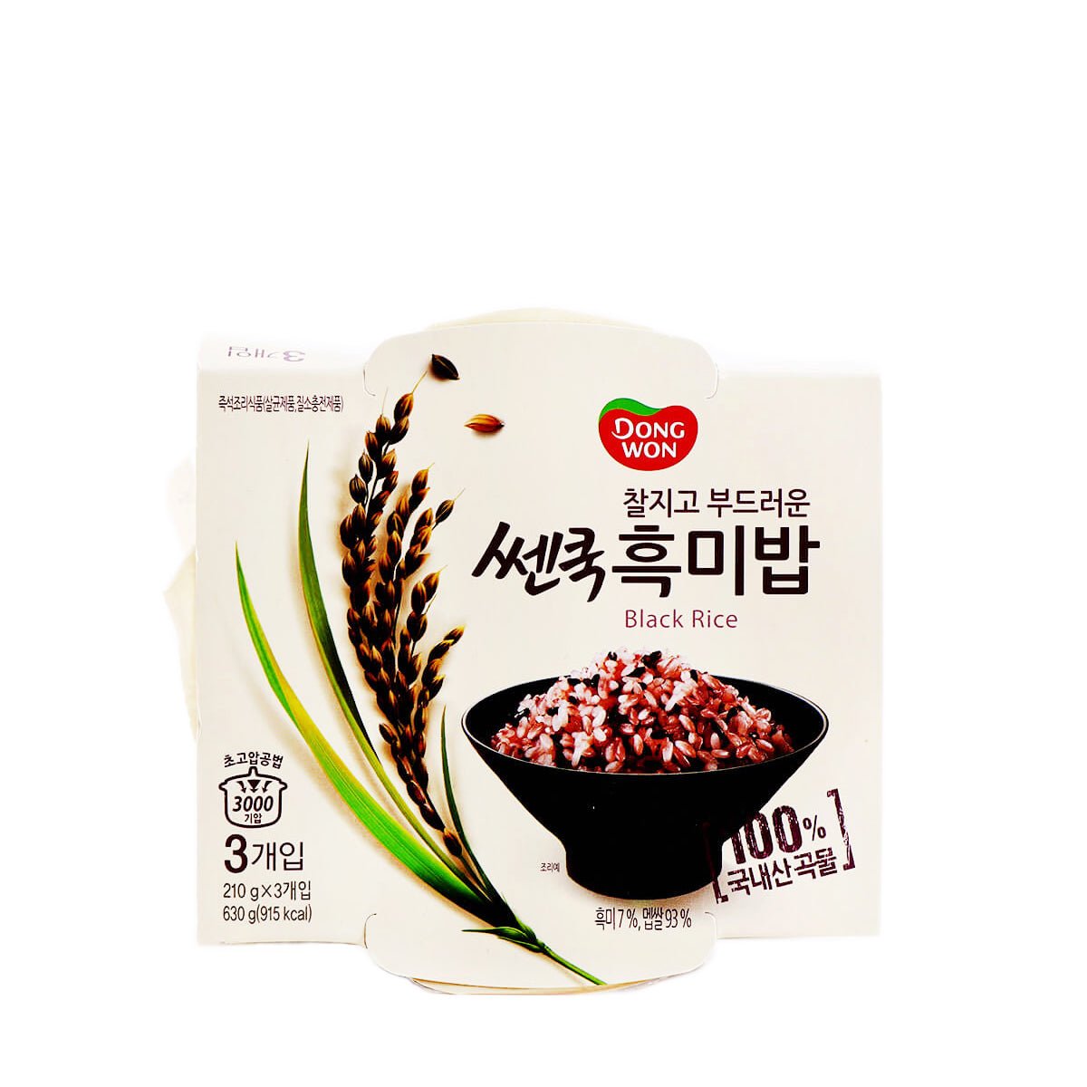 Daon Black Rice Dongwon Cooked Black Rice 3 packs x 210g - H Mart Manhattan Delivery