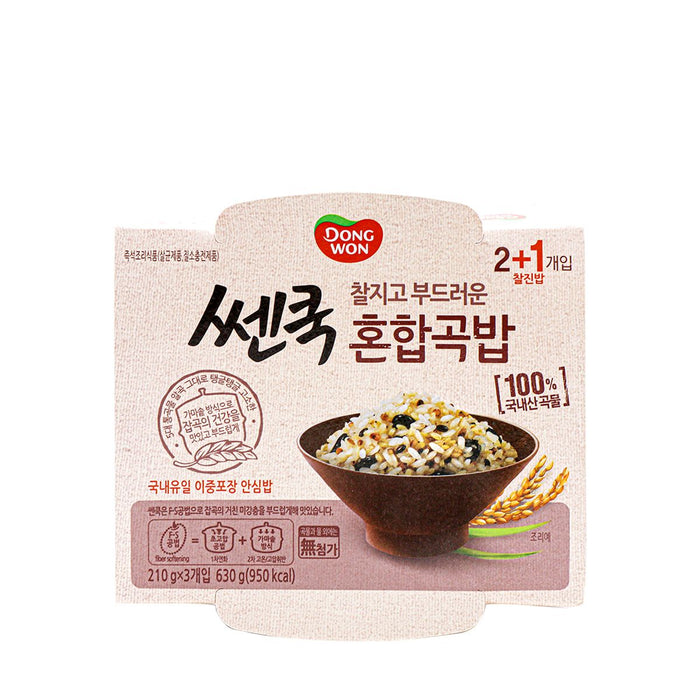 Dongwon Cooked Mixed Grains Rice 7.4oz x 3 Packs - H Mart Manhattan Delivery