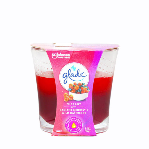 Glade Vibrant 2in1 Radiant Berries + Wild Raspberry Candle 96g - H Mart Manhattan Delivery
