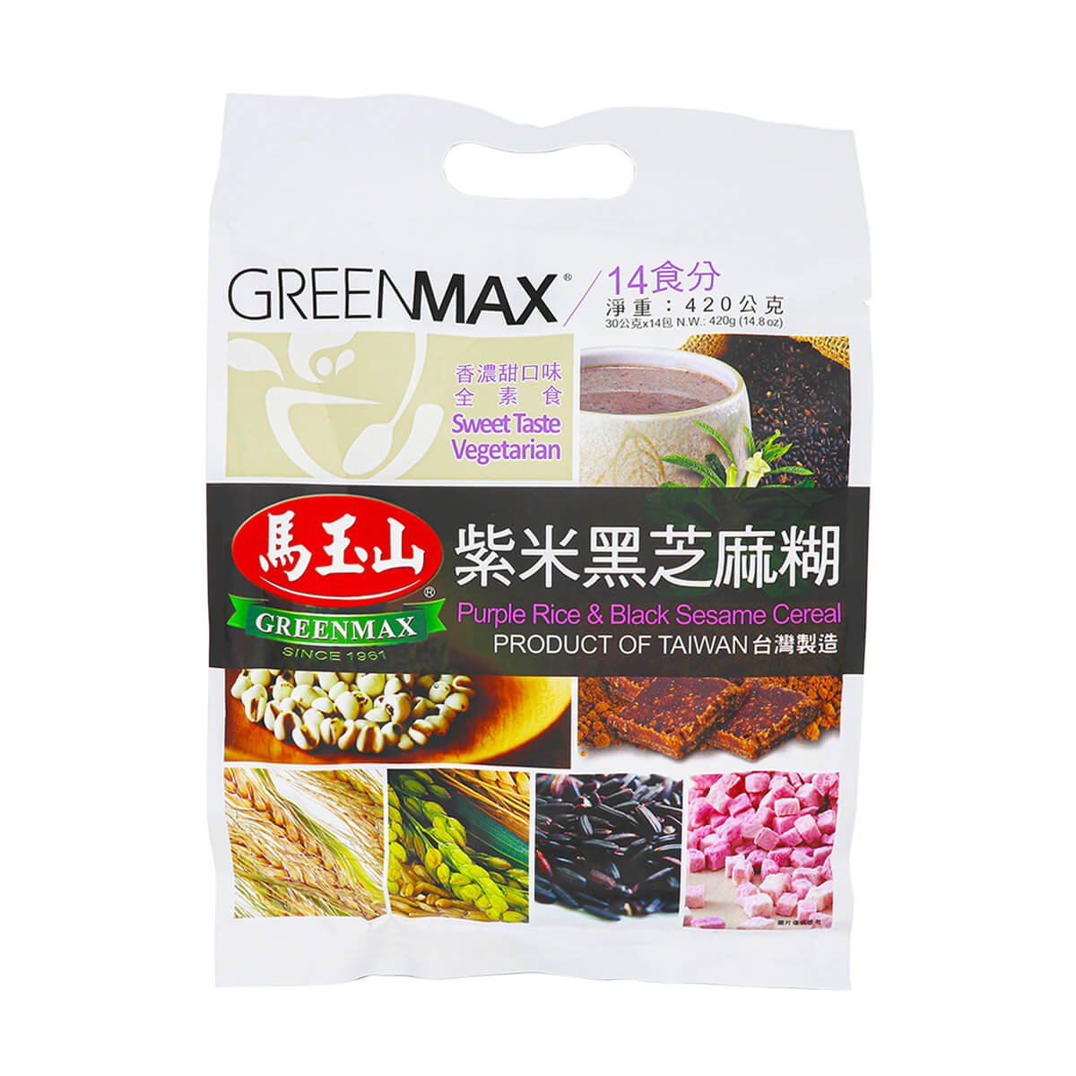 Greenmax Purple Rice & Black Sesame Cereal 14.8oz - H Mart