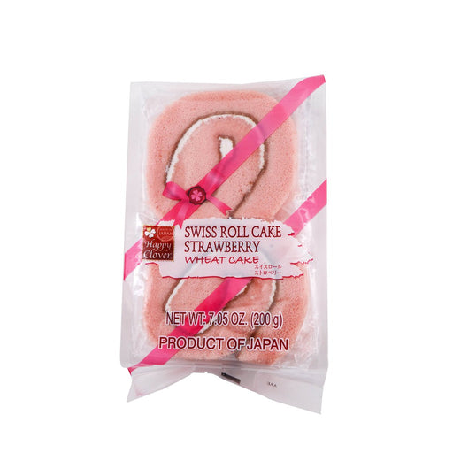 Happy Clover Swiss Roll Cake Strawberry 7.05oz - H Mart Manhattan Delivery
