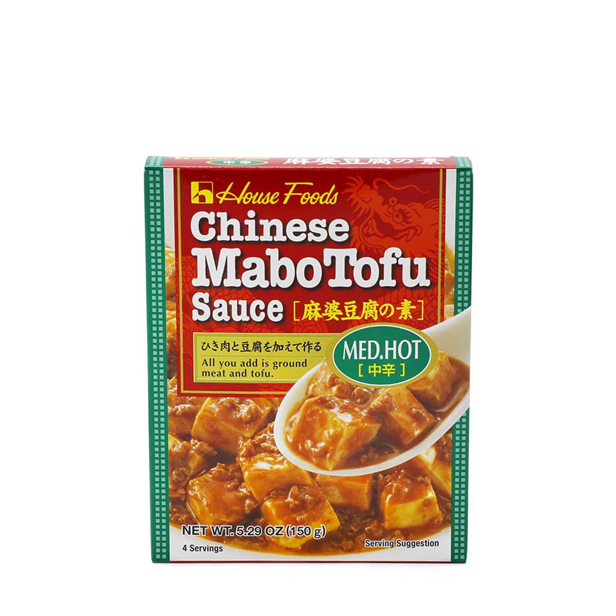 House Foods Chinese Mabo Tofu Sauce Medium Hot 5.29oz - H Mart ...