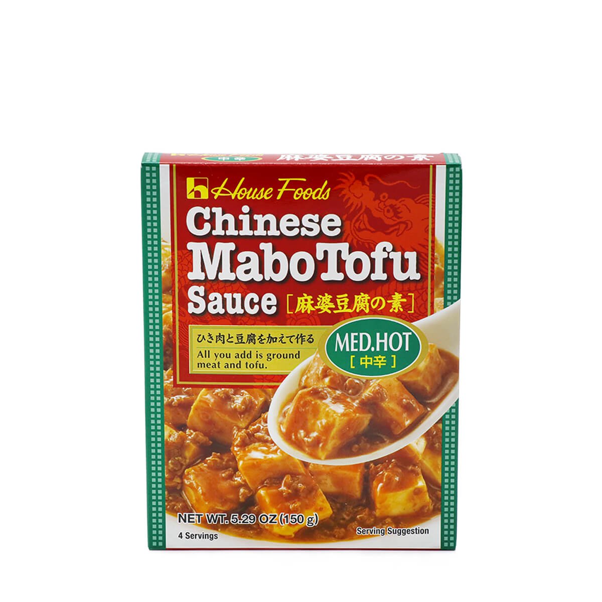House Foods Chinese Mabo Tofu Sauce Medium Hot 5.29oz H Mart