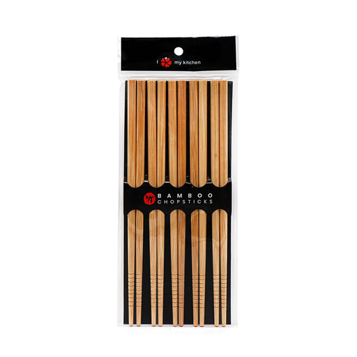 I Love My Kitchen Bamboo Chopsticks Set 5 Pairs - H Mart Manhattan Delivery