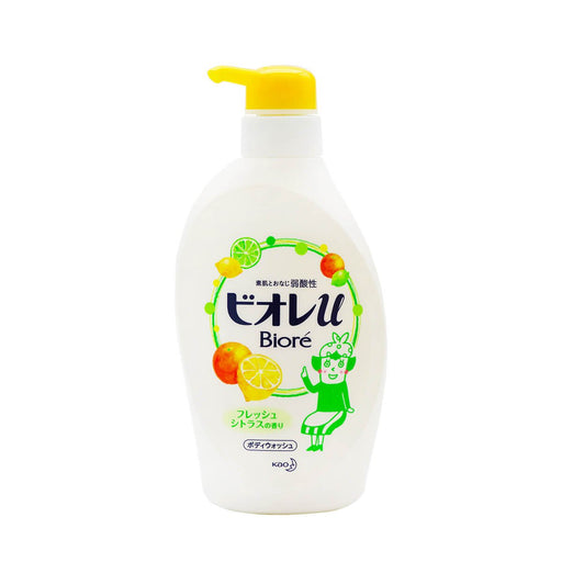 Kao Biore U Body Bath Liquid Soap Fresh Citrus Scent 480ml - H Mart Manhattan Delivery
