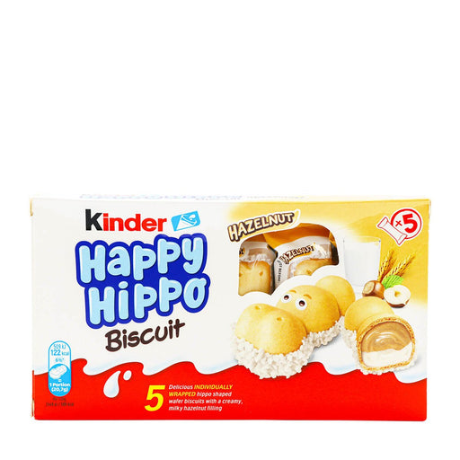 Kinder Happy Hippo Biscuit Hazelnut Flavor 5P x 20.7g, 103g - H Mart Manhattan Delivery