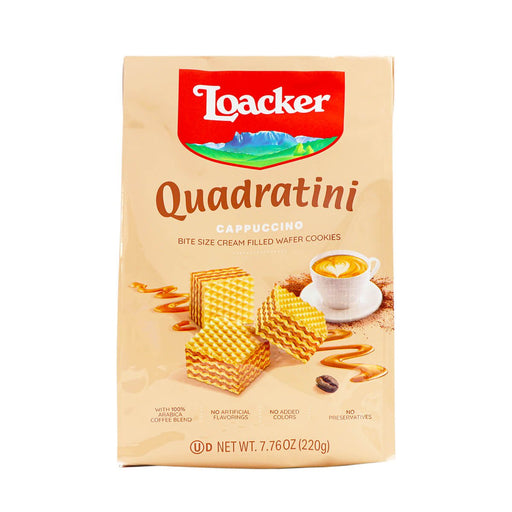 Loacker Quadratini Cappuccino Chocalate Creme-Filled Wafer Cookies 7.76oz - H Mart Manhattan Delivery