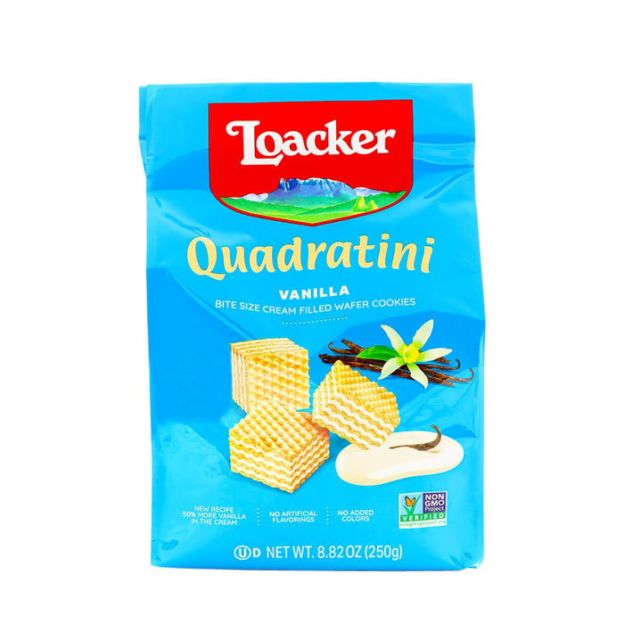Loacker Quadratini Vanilla Creme-Filled Wafer Cookies 8.82oz - H Mart Manhattan Delivery
