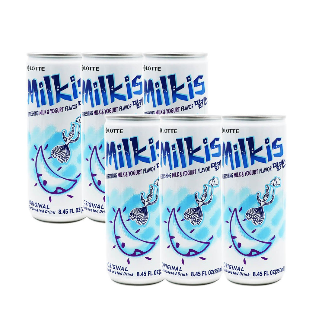 Lotte Milkis Carbonated Drink Original Flavor 250ml x 6 Cans - H