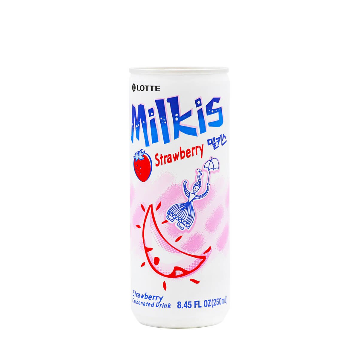 Lotte Milkis Carbonated Drink Strawberry 8.45fl.oz - H Mart Manhattan ...