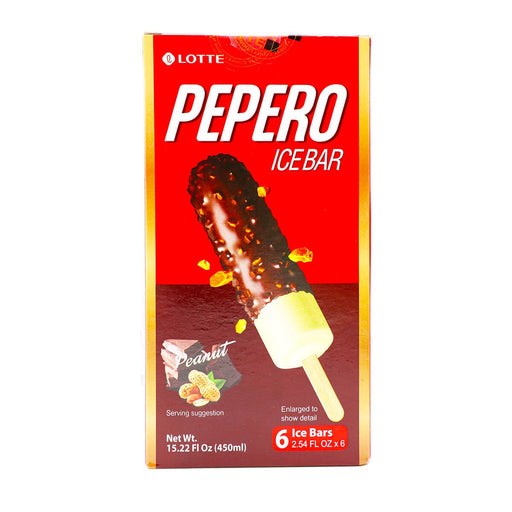 Lotte Pepero Ice Bar Peanut Flavor 6 Ice Bars x 2.54fl.oz, 15.22fl.oz - H Mart Manhattan Delivery