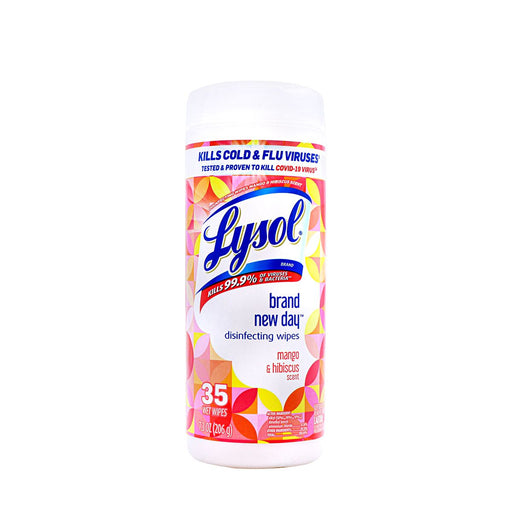 Lysol Disinfecting Wipes Mango & Hibiscus Scent 35 Wet Wipes, 7.3oz - H Mart Manhattan Delivery