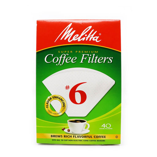 Melitta Super Premium Coffee Filters White 40 Cones Size #6 - H Mart Manhattan Delivery