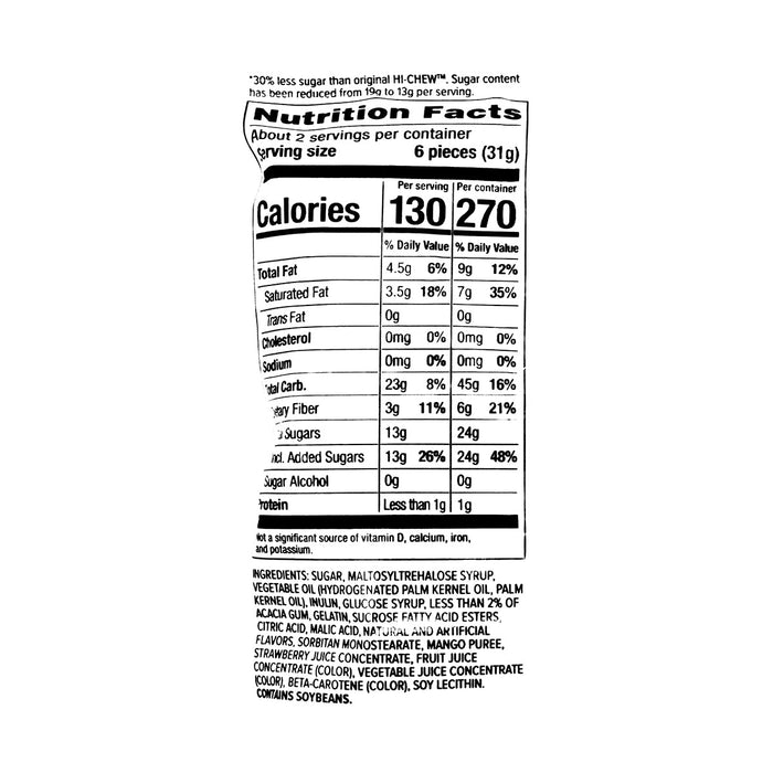 Morinaga Hi-Chew Reduced Sugar Mango & Strawberry 2.12oz - H Mart Manhattan Delivery