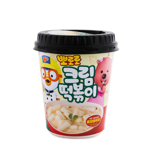 Mukko Pororo Rice Cake with Cream Cup (Cream Topokki) 115g - H Mart Manhattan Delivery