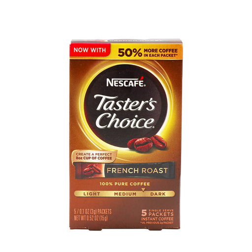 Nescafe Taster's Choice French Roast Instant Coffee 5 Packet, 15g - H Mart Manhattan Delivery