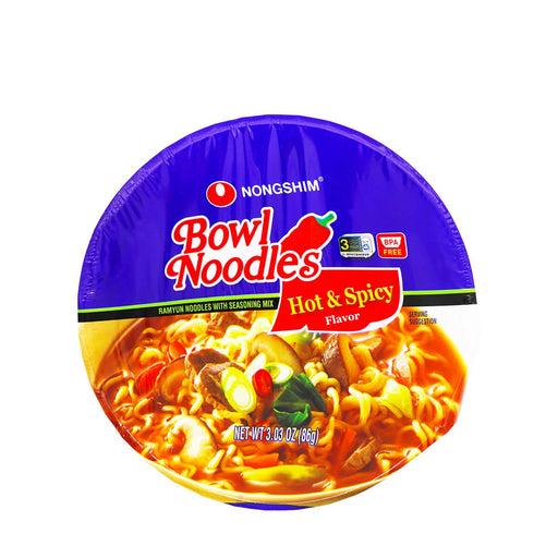 Nongshim Bowl Noodle Soup Hot & Spicy Flavor 3.3oz - H Mart Manhattan Delivery