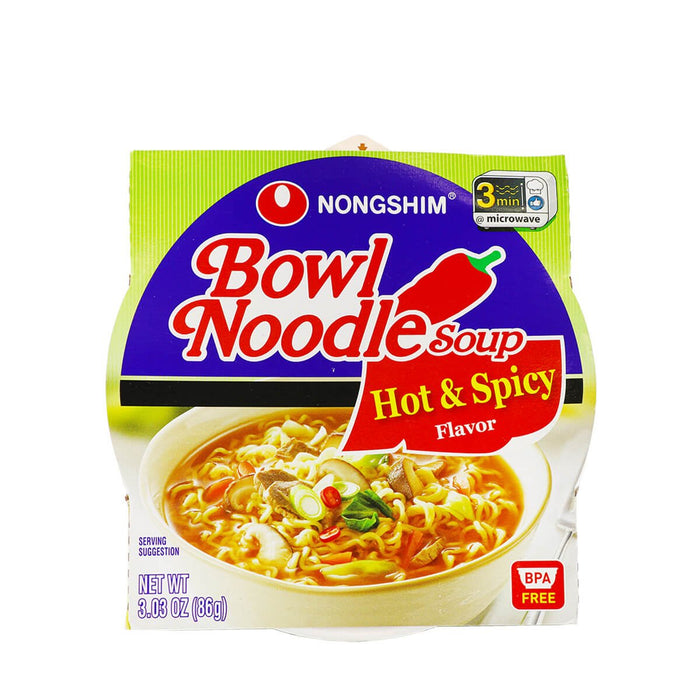 Nongshim Bowl Noodle Soup Hot & Spicy Flavor 3.3oz - H Mart Manhattan Delivery