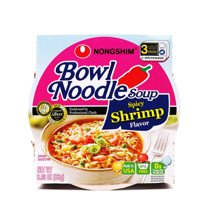 Nongshim Bowl Noodle Soup Spicy Shrimp Flavor 3.03oz - H Mart Manhattan Delivery