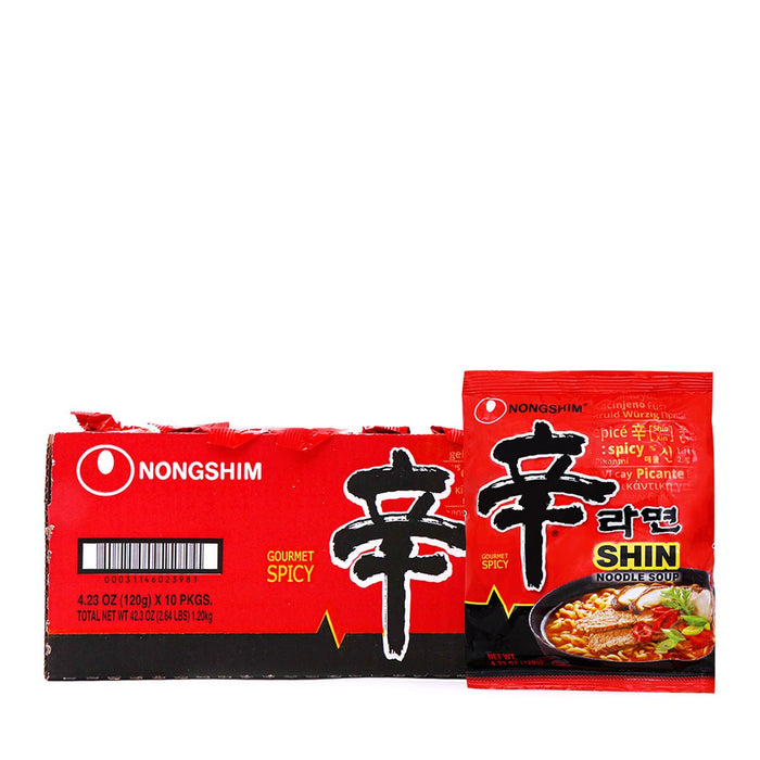 Nongshim Shin Ramyun Noodle Soup 120g X 10P, 1.2Kg - H Mart Manhattan Delivery