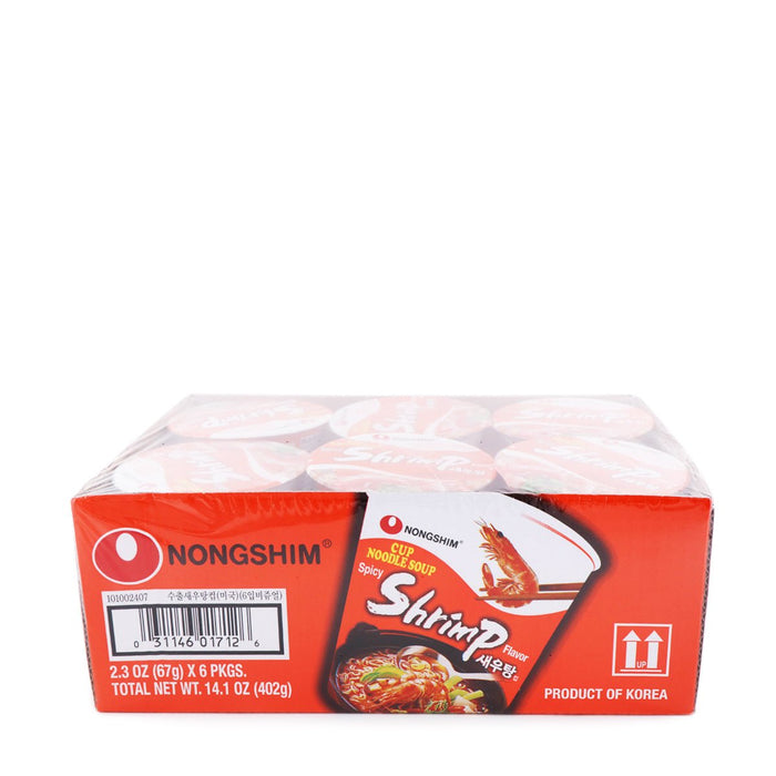 Nongshim Spicy Shrimp Flavor Bundle 2.3oz x 6 Cups, 14.1oz - H Mart Manhattan Delivery