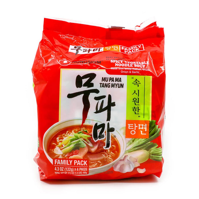 Nongshim Spicy Vegetable Noodle Soup Family Pack 17.2oz - H Mart Manhattan Delivery