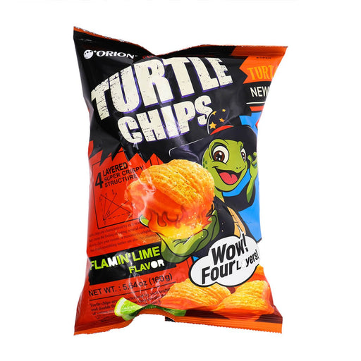 Orion Turtle Chips Flamin' Lime Flavor 5.64oz - H Mart Manhattan Delivery