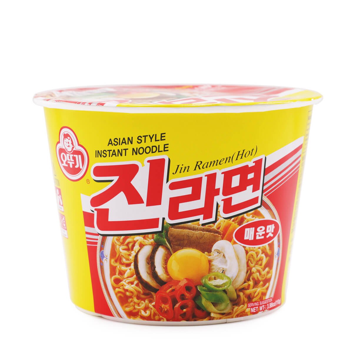 Ottogi Korean Style Instant Noodle Jin Ramen Spicy (Small Cup) 2.29oz - H  Mart Manhattan Delivery