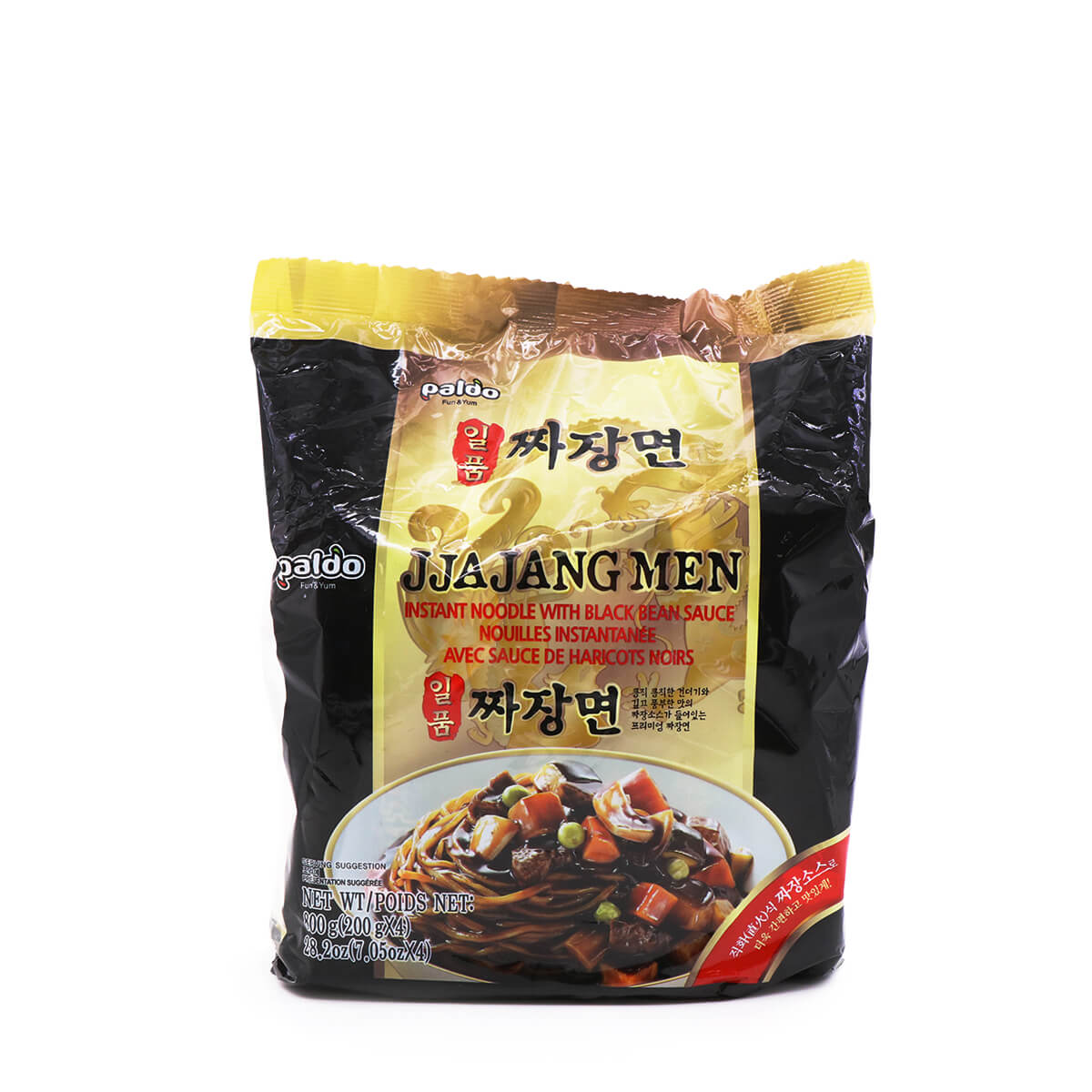 Paldo Jjajangmen Instant Noodle with Black Bean Sauce Family Pack
