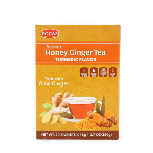 Pocas Honey Ginger Tea Turmeric Flavor 20 Sachets 12.7oz - H Mart Manhattan Delivery