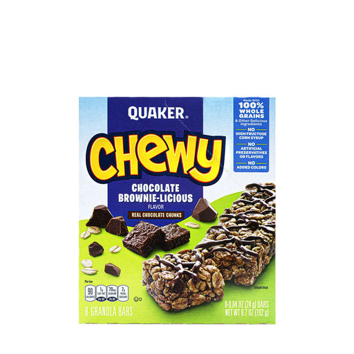 Quaker Chewy Chocolate Brownie-Licious Flavor Real Chocolate Chunks 6.7oz - H Mart Manhattan Delivery