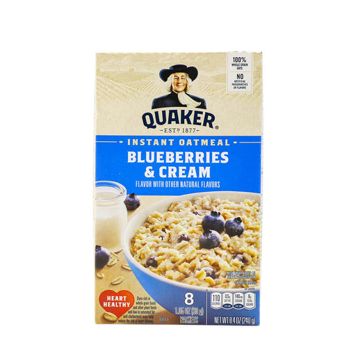 Quaker Instant Oatmeal Blueberries & Cream 8.4oz - H Mart Manhattan Delivery