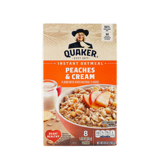 Quaker Instant Oatmeal Peaches Cream 8.4oz - H Mart Manhattan Delivery