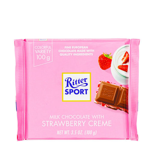 Ritter Sport Milk Chocolate with Strawberry Creme 3.5oz - H Mart Manhattan Delivery