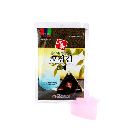 Samhae Myung-Ga Triangle Ball Seaweed (Frame Included) 10 Sheets, 10g - H Mart Manhattan Delivery