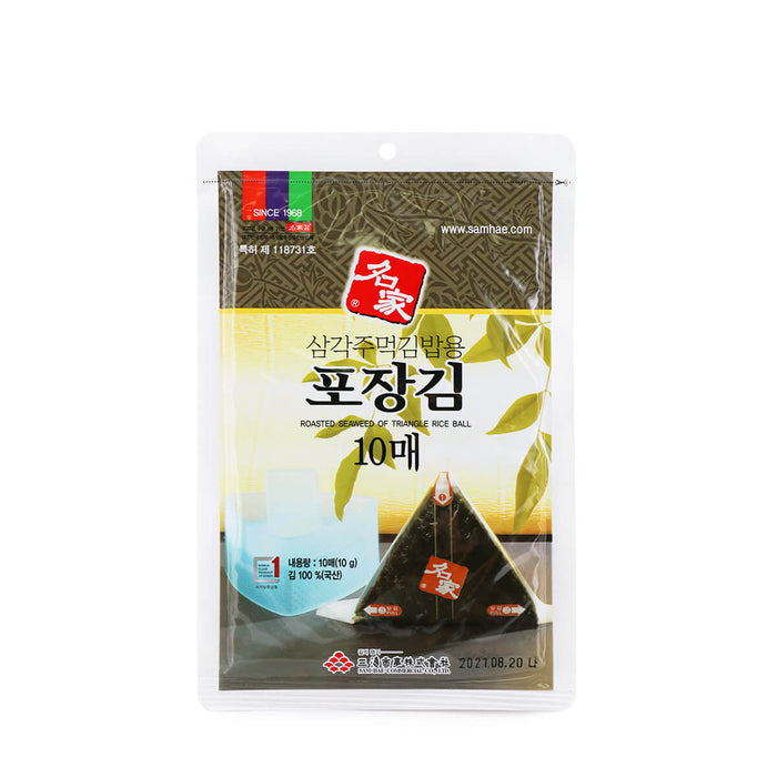Samhae Triangle Ball Seaweed 10 Sheets 10g (Frame Not Included) - H Mart Manhattan Delivery