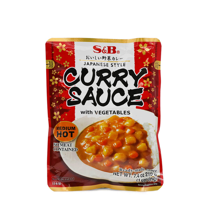 S&B Japanese Style Curry Sauce with Vegetables Medium Hot 7.4oz - H Mart Manhattan Delivery