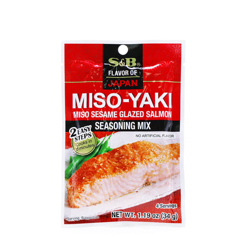 S&B Miso-Yaki Miso Sesame Glazed Salmon Seasoning Mix 1.19oz - H Mart Manhattan Delivery